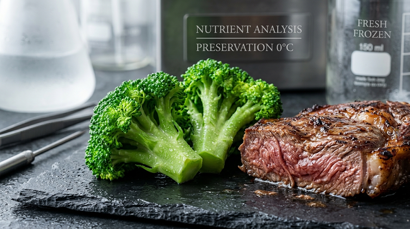 Brócolis e carne suculenta com vapor fresco realçando a textura íntegra após reaquecimento